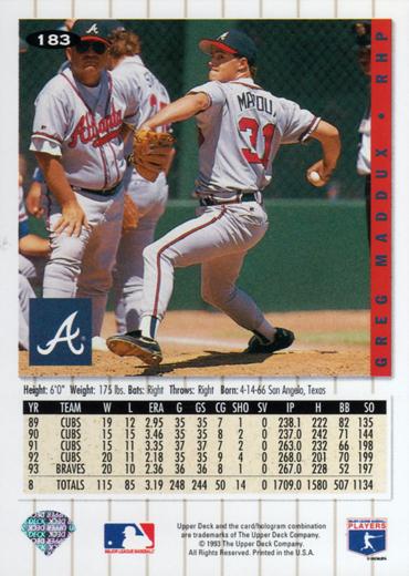 Greg Maddux  baseball card collectible - Main Image 2