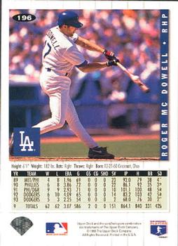 Roger McDowell  baseball card collectible - Main Image 2