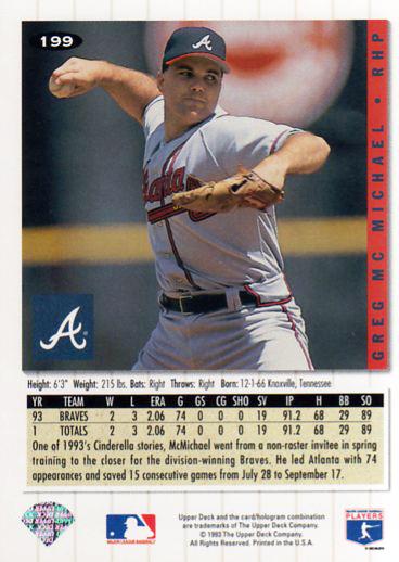 Greg McMichael  baseball card collectible - Main Image 2