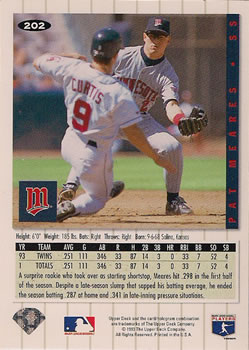 Pat Meares  baseball card collectible - Main Image 2