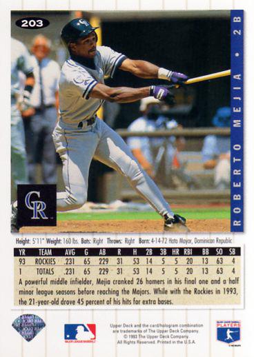 Roberto Mejia  baseball card collectible - Main Image 2