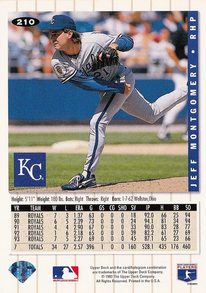 Jeff Montgomery  baseball card collectible - Main Image 2