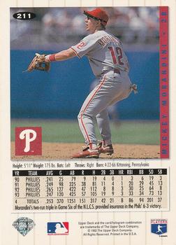 Mickey Morandini  baseball card collectible - Main Image 2