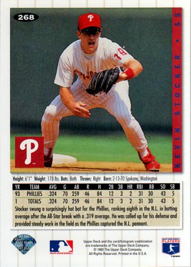 Kevin Stocker  baseball card collectible - Main Image 2