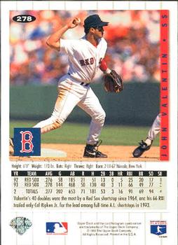 John Valentin  baseball card collectible - Main Image 2