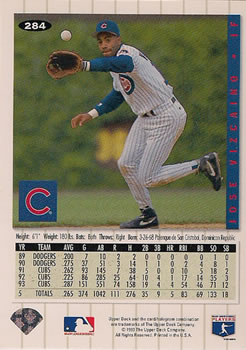 Jose Vizcaino  baseball card collectible - Main Image 2