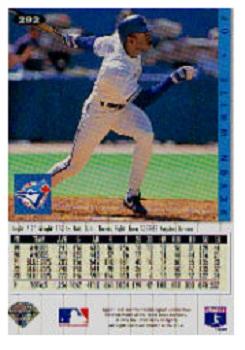 Devon White  baseball card collectible - Main Image 2