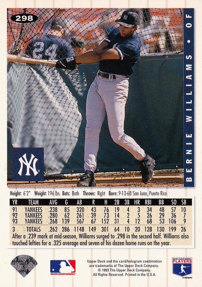 Bernie Williams  baseball card collectible - Main Image 2