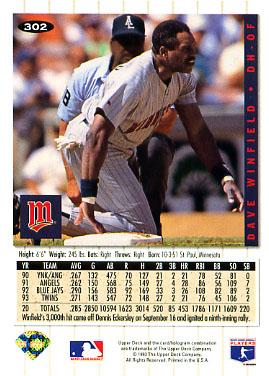 Dave Winfield  baseball card collectible - Main Image 2