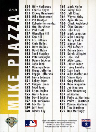 Mike Piazza  baseball card collectible - Main Image 2