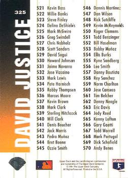 David Justice  baseball card collectible - Main Image 2