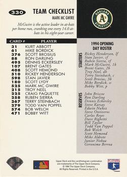 Mark McGwire  baseball card collectible - Main Image 2