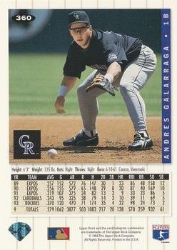 Andres Galarraga  baseball card collectible - Main Image 2