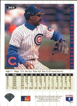 Shawon Dunston  baseball card collectible - Main Image 2