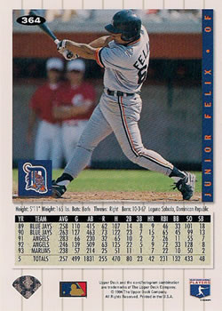 Junior Felix  baseball card collectible - Main Image 2