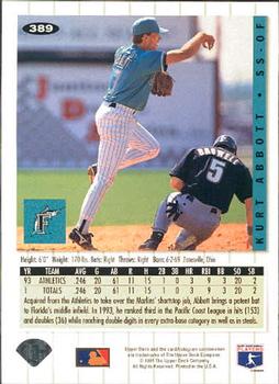 Kurt Abbott  baseball card collectible - Main Image 2