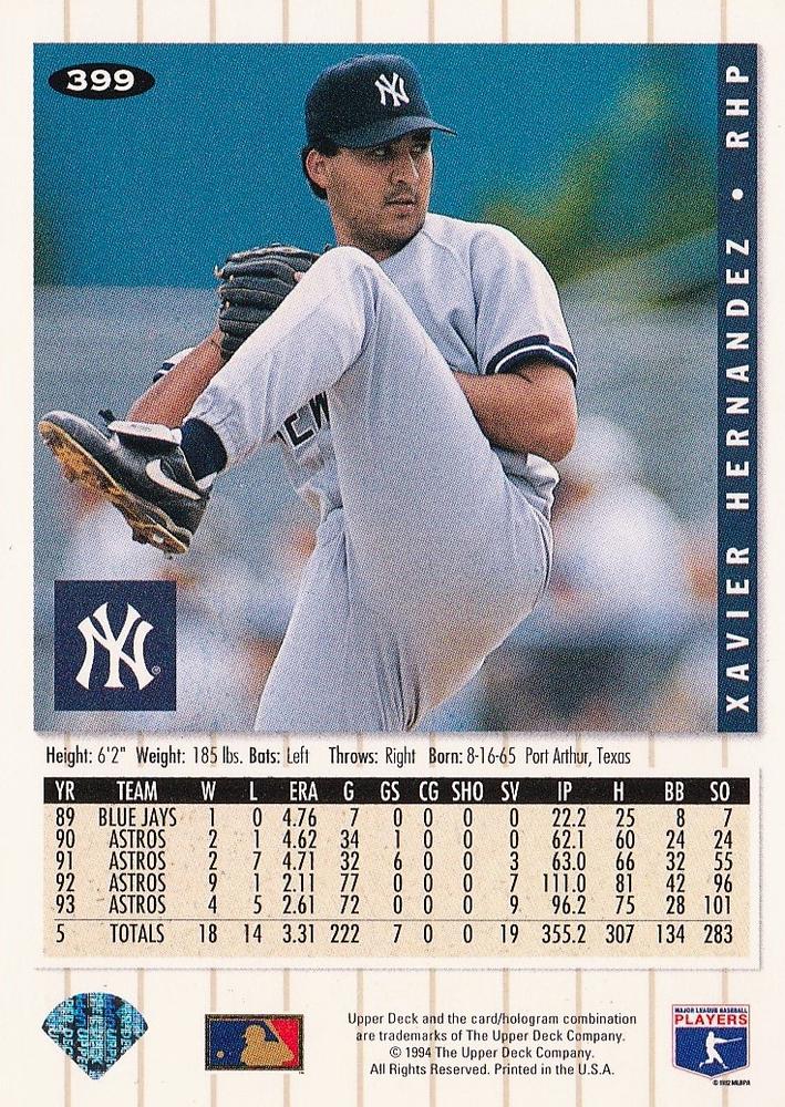 Xavier Hernandez  baseball card collectible - Main Image 2