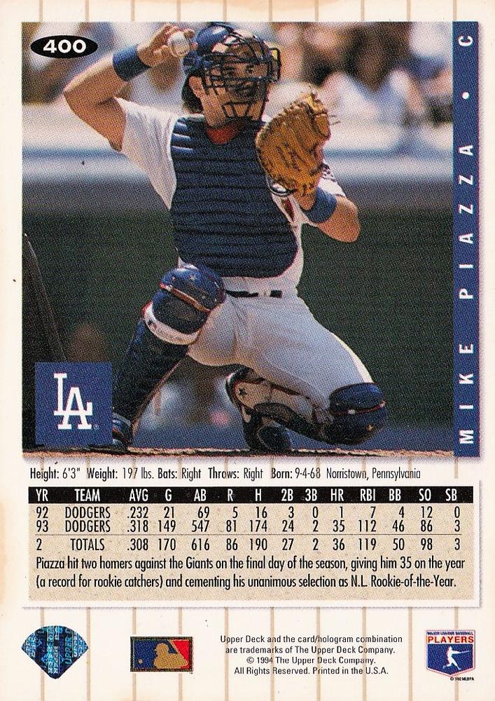 Mike Piazza  baseball card collectible - Main Image 2