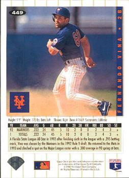 Fernando Vina  baseball card collectible - Main Image 2