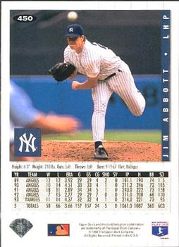 Jim Abbott  baseball card collectible - Main Image 2