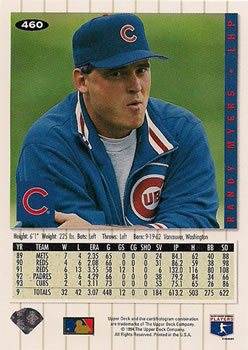 Randy Myers  baseball card collectible - Main Image 2