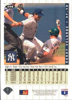 Randy Velarde  baseball card collectible - Main Image 2