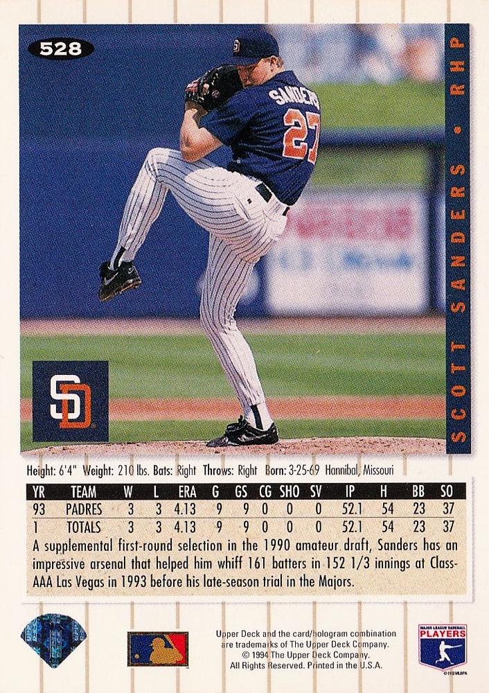 Scott Sanders  baseball card collectible - Main Image 2