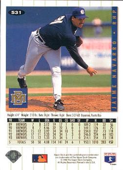 Jaime Navarro  baseball card collectible - Main Image 2