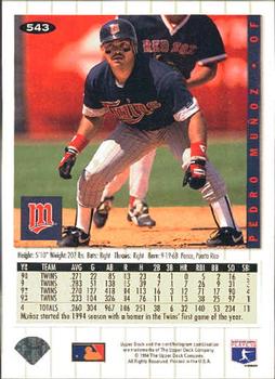 Pedro Munoz  baseball card collectible - Main Image 2