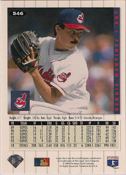 Dennis Martinez  baseball card collectible - Main Image 2