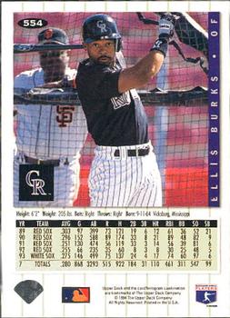 Ellis Burks  baseball card collectible - Main Image 2