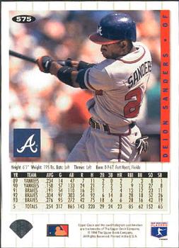 Deion Sanders  baseball card collectible - Main Image 2