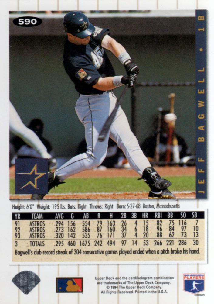 Jeff Bagwell  baseball card collectible - Main Image 2