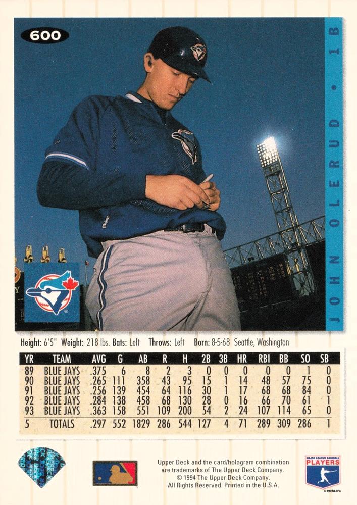 John Olerud  baseball card collectible - Main Image 2