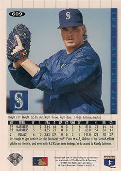 Jeff Nelson  baseball card collectible - Main Image 2