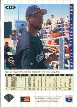 Marvin Freeman  baseball card collectible - Main Image 2
