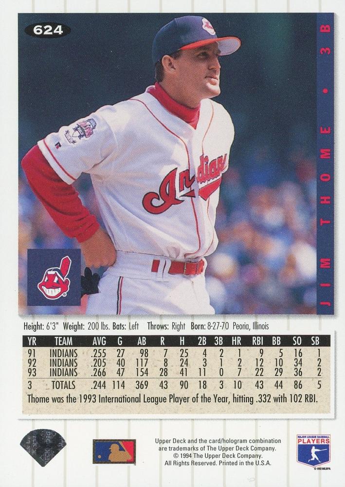 Jim Thome  baseball card collectible - Main Image 2