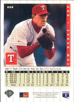 Tom Henke  baseball card collectible - Main Image 2