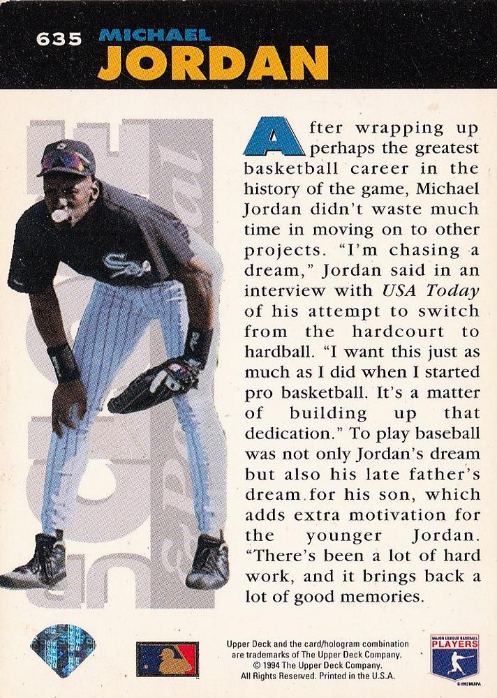 Michael Jordan  baseball card collectible - Main Image 2