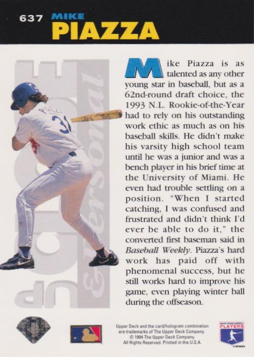 Mike Piazza  baseball card collectible - Main Image 2