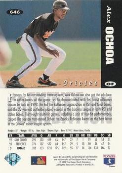 Alex Ochoa  baseball card collectible - Main Image 2