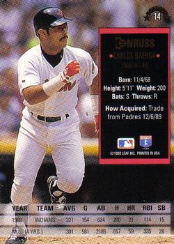 Carlos Baerga  baseball card collectible - Main Image 2