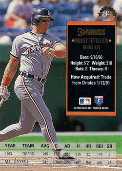 Mickey Tettleton  baseball card collectible - Main Image 2