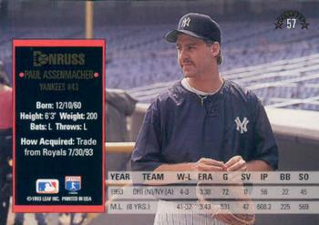 Paul Assenmacher  baseball card collectible - Main Image 2