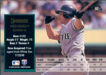 Rich Amaral  baseball card collectible - Main Image 2