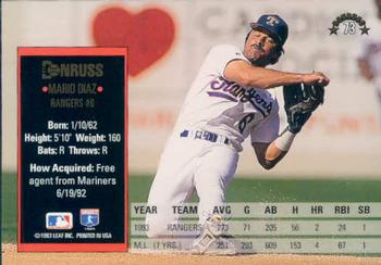 Mario Diaz  baseball card collectible - Main Image 2