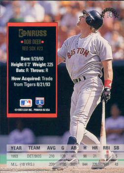 Rob Deer  baseball card collectible - Main Image 2