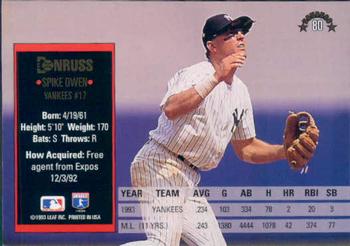 Spike Owen  baseball card collectible - Main Image 2