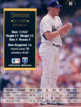 Cal Eldred  baseball card collectible - Main Image 2