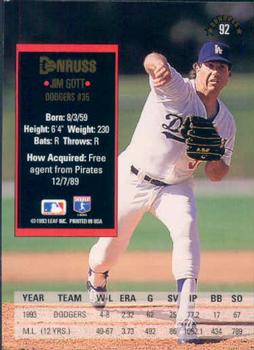 Jim Gott  baseball card collectible - Main Image 2